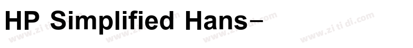 HP Simplified Hans字体转换